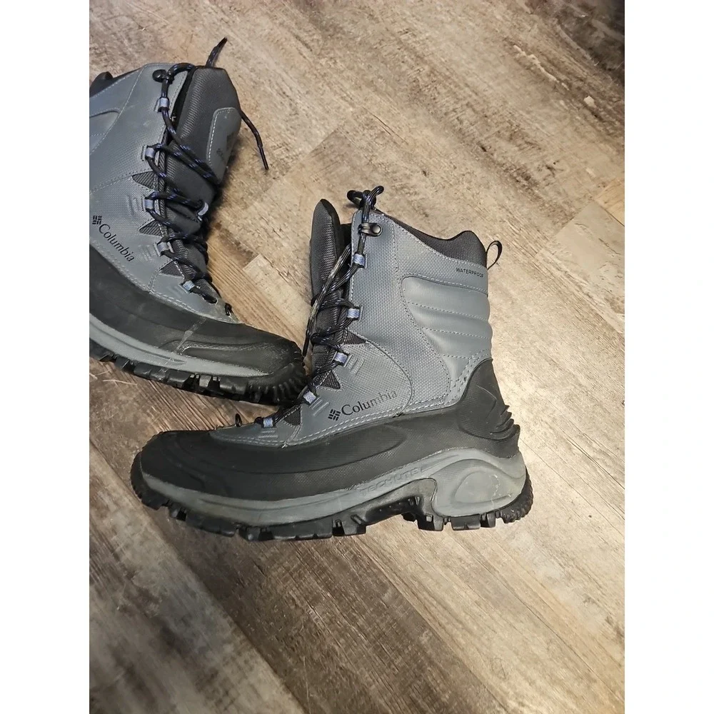Columbia Bugaboot Plus III XTM Black Gray Snow Boots 600 Gram Mens Size‎ 8.5